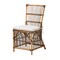 Baxton Studio Kim Modern Bohemian White Fabric and Natural Brown Rattan Dining Chair 224-12835-ZORO - alternate 8